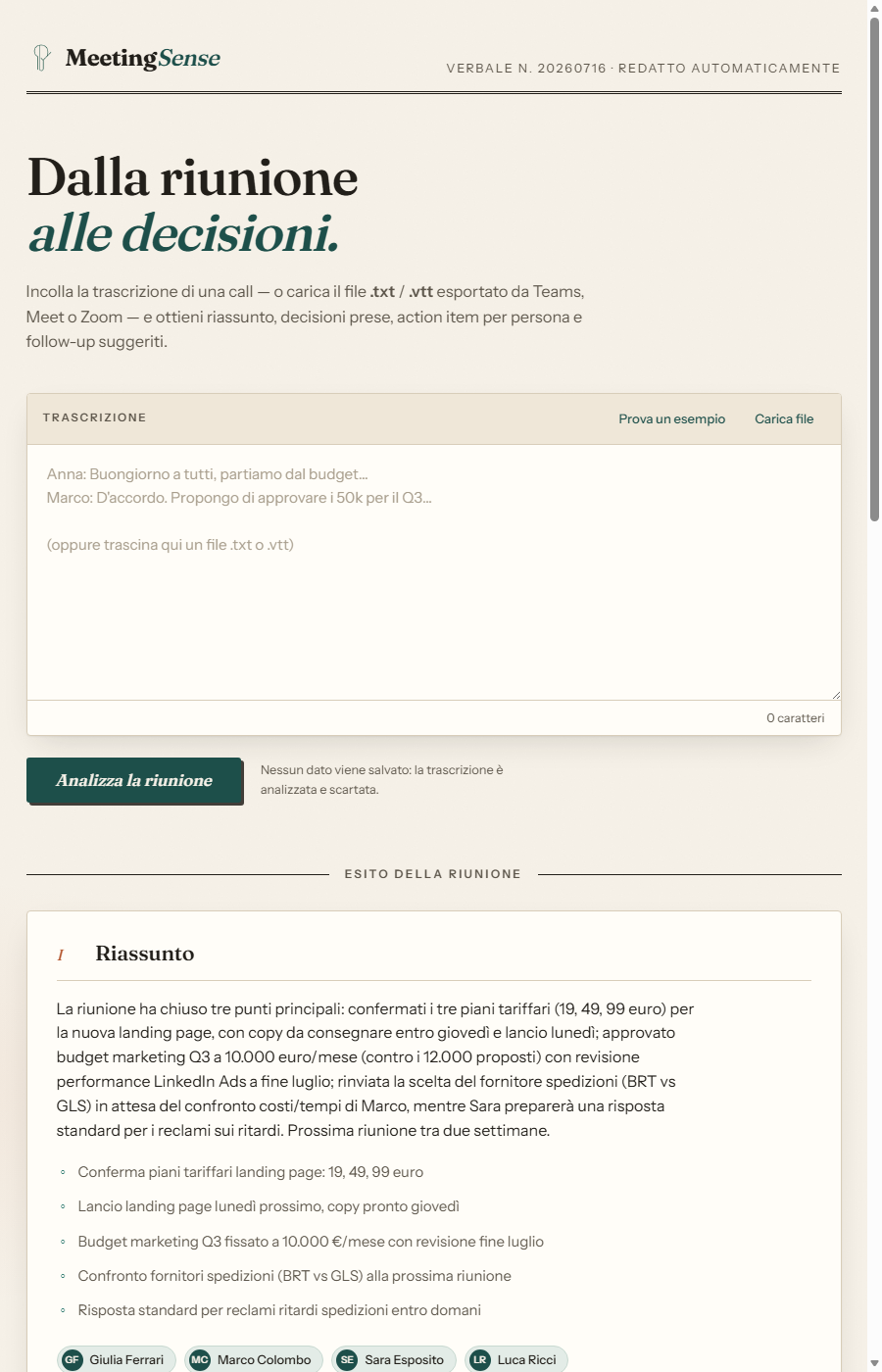MeetingSense preview